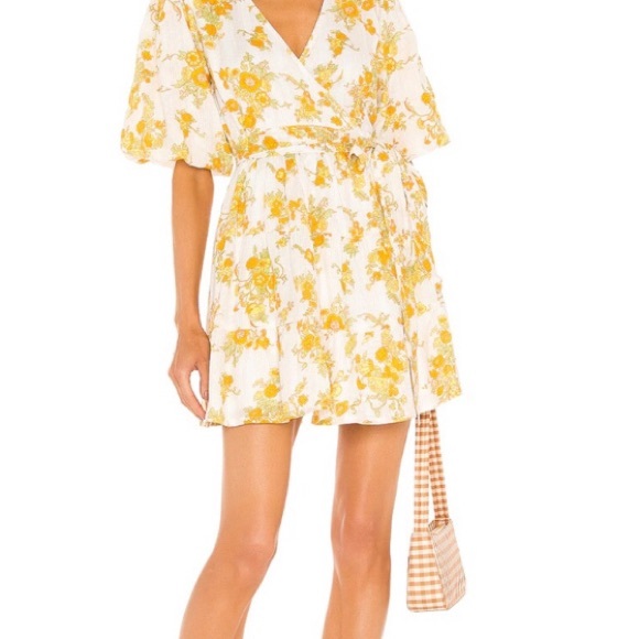 Faithfull the Brand Dresses & Skirts - Faithful the brand floral linen wrap dress Rooney mini wrap